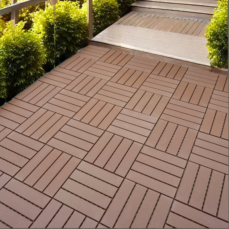 ACIDBOLT 44 Sq. Ft Interlocking Deck Tiles - 12x12 Inch Plastic Patio Flooring For Outdoor Use
